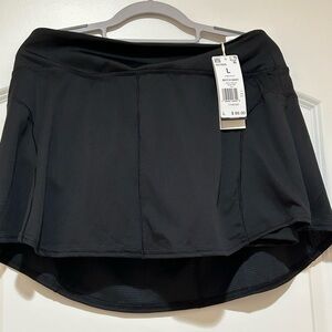 NWT Adidas HEAT.RDY Black Tennis Athletic Skirt with shorts.Slim fit. Sz L